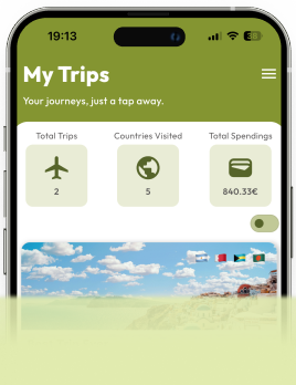 Phone mockup statistics screen